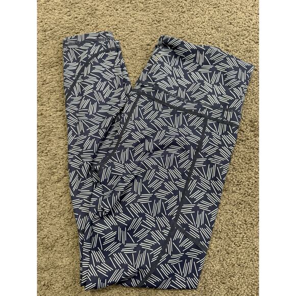 Zyia Active Leggings Navy Geometric Size 4 EUC XS/S Yoga Workout Athletic - Picture 1 of 9